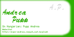 andrea pupp business card